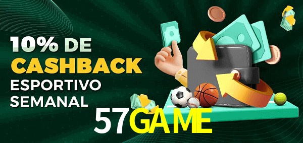 10% de bônus de cashback na 57GAME